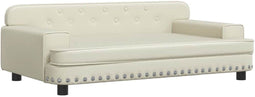 vidaXL - Hondenmand - 90x53x30 - cm - kunstleer - crèmekleurig