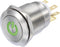 TRU COMPONENTS LAS1-GQF-11/G/12V Druktoets 250 V/AC 3 A 1x aan/(aan) Moment Groen IP65 1 stuk(s)