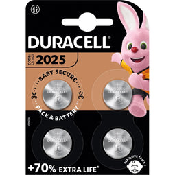 Duracell - knoopcel Specialty Electronics CR2025, blister van 4 stuks