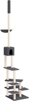 vidaXL - Kattenmeubel - vloer - tot - plafond - 268,5-294,5 - cm - crèmekleurig