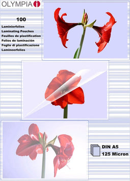 1x100 Olympia lamineerfolie DIN A5 125 micron 9177