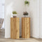 vidaXL - Plantenstandaards - 2 - st - 25x25x80 - cm - hout - artisanaal - eikenkleurig