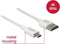DeLOCK Dunne Micro HDMI - HDMI kabel - versie 2.0 (4K 60Hz) / wit - 0,25 meter