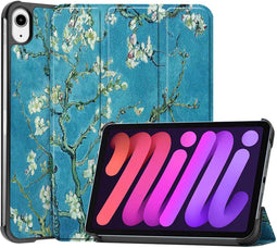 imoshion Tablet Hoes - Geschikt voor iPad Mini 6 (2021) - Design Trifold Bookcase - Green Plant