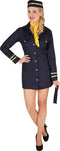 Dressforfun Stewardess M - Kostuum - Korte jurk met hoed en halsdoek