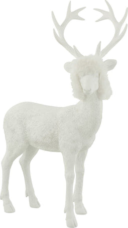 J-Line figuur Rendier - polyresin - wit - large