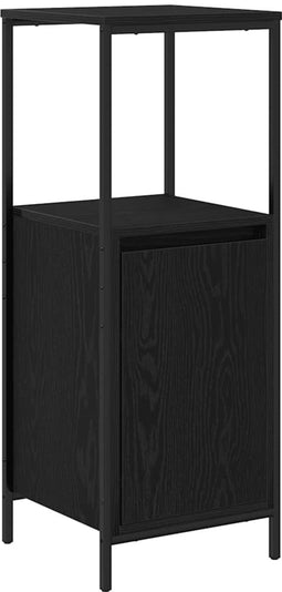 vidaXL - Badkamermeubel - met - planken - 36x35x95 - cm - zwart - eikenkleurig