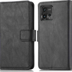 iMoshion Hoesje Geschikt voor Motorola Moto G72 Hoesje Met Pasjeshouder - iMoshion Luxe Bookcase - Zwart