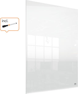 Nobo Mini Whiteboard - Draagbaar Droog Uitwisbaar 600 x 450 mm - Inclusief Marker en Montage Pads