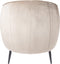 PTMD Vinn Velvet Fauteuil - 67 x 78 x 72 cm - Metaal/Fluweel - Beige
