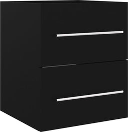 vidaXL - Wastafelkast - 41x38,5x48 - cm - spaanplaat - zwart