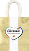 Folia Paper - Cadeautas Folia goud kraft 24x31x12cm 20 stuks
