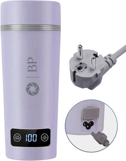 BP Draagbare Waterkoker - Mini Waterkoker - Temperatuurregeling - Roestvrij Staal - Paars