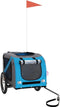 vidaXL - Hondenfietstrailer - oxford - stof - en - ijzer - blauw - en - grijs