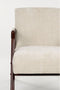 Housecraft Living Panadero Fauteuil met armleuning Hout Bruin donker/ Beige