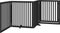 vidaXL - Hondenhek - inklapbaar - 4 - panelen - 320 - cm - populierenhout - zwart
