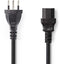 Nedis CEGP11200BK50 - Stroomkabel met Zwitserse connector - 500 cm - Zwart