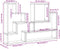 vidaXL - Wandschap - 96x12x64 - cm - bewerkt - hout - betongrijs