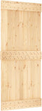 vidaXL - Schuifdeur - met - beslag - 90x210 - cm - massief - grenenhout