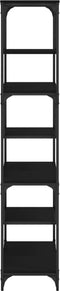 vidaXL - Boekenkast - 81x36x176 - cm - bewerkt - hout - zwart