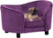 vidaXL - Hondenbank - 69x49x40 - cm - pluche - bordeauxrood