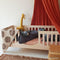 Studio Ditte Hoeslaken Strepen 90x200cm - Roestbruin