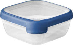 Curver Grand Chef Eco Vershoudbakje - 0,75L - Vierkant - Transparant/Donkerblauw