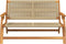 vidaXL - Ligbank - Beige - 76x122x73 - cm - Massief - Acaciahout