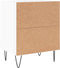 vidaXL - Nachtkastjes - 2 - st - 40x30x50 - cm - bewerkt - hout - hoogglans - wit
