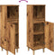 vidaXL - Badkamerkast - 30x30x100 - cm - bewerkt - hout - oud - houtkleurig