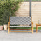vidaXL - Ligbank - Zwart - en - Wit - 122x76x73,5 - cm - Massief - Acaciahout