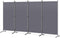 Angel Living Paravent 4-delig - Opvouwbare Scheidingswand 324 x 170 cm - Ademend Stof - Zwart