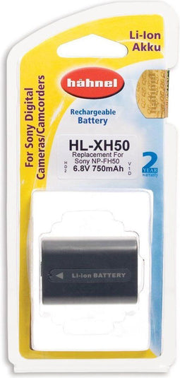 Hähnel HL-XH50 - Li-Ion accu vervanger voor Sony NP-FH50 - 750 mAh - Zwart