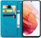 iMoshion Hoesje Geschikt voor Samsung Galaxy S21 FE Hoesje Met Pasjeshouder - iMoshion Mandala Bookcase - Turquoise