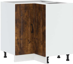 vidaXL - Hoekkeukenonderkast - Kalmar - bewerkt - hout - gerookt - eikenkleurig