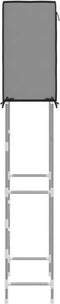 vidaXL - Toiletrek - 2-laags - 56x30x170 - cm - ijzer - grijs