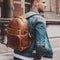 Leren Rugzak Cognac Austin