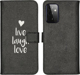 iMoshion Hoesje Geschikt voor Samsung Galaxy A72 Hoesje Met Pasjeshouder - iMoshion Design Softcase Bookcase - Meerkleurig / Live Laugh Love