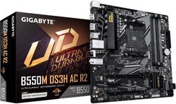 Gigabyte B550M DS3H AC R2 - Micro ATX Moederbord - AMD B550 - 128 GB DDR4 - Wi-Fi 5 (802.11ac) - Bluetooth 5.0