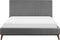 BAYONNE - Tweepersoonsbed - Lichtgrijs - 180 x 200 cm - Fluweel