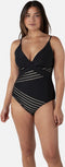 Barts Alira Shaping One Piece - Dames Badpak - Mesh-inzetstukken - Zwart