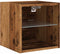 vidaXL - Tv-wandmeubels - met - LED-verlichting - 2 - st - 30x28,5x30 - cm - oud - hout