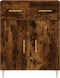vidaXL - Dressoir - 69,5x34x90 - cm - bewerkt - hout - gerookt - eikenkleurig