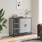 vidaXL - Dressoir - 92x35x76 - cm - bewerkt - hout - grijs - sonoma - eikenkleurig