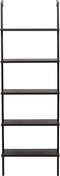 Hioshop Caracas - Wandkast 5 planken - Zwart staal - 183 cm hoog (1 stuk)