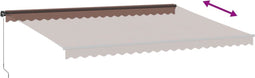 vidaXL - Luifel - handmatig - uittrekbaar - 500x300 - cm - bruin