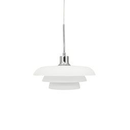 Dyberg Larsen AVA Pendant - Hanglamp D31 cm - Opal glas met chroom