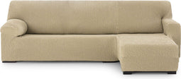 Hoes voor chaise longue met korte armleuning rechts Eysa THOR Beige 110 x 110 x 310 cm
