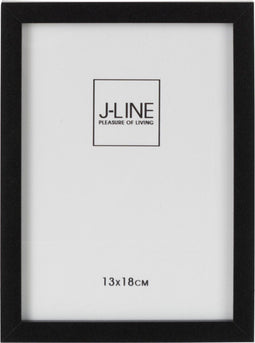 J-Line fotolijst Basic - hout - zwart - small - 2 stuks