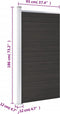 vidaXL - Schuttingpaneel - 95x186 - cm - HKC - zwart
